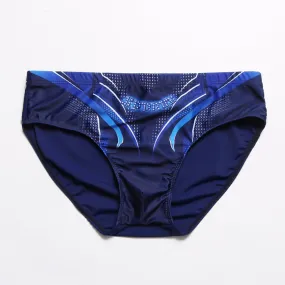 Dark Blue Printed Pattern Men's Brief